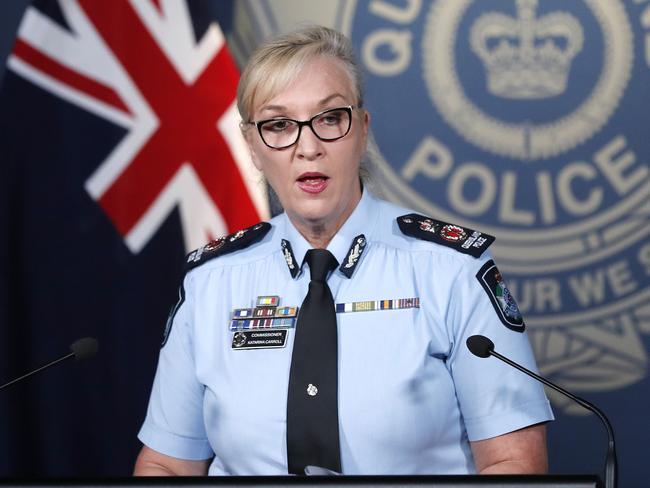 Queensland Police Commissioner Katarina Carroll said it was a miracle tragedy was averted this morning. Picture: Josh Woning