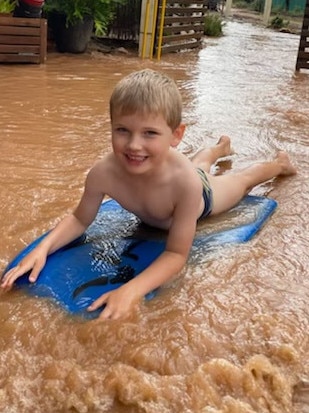 Leigh Fitzgerald’s property at Emu Rocks, where they had 300mm of rain over the weekend. Picture: Leigh Fitzgerald