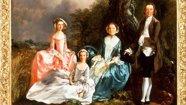 Mr and Mrs Gravenor and their daughters Elizabeth and Ann by Thomas Gainsborough, who kept a close eye on his patrons’ wallets.