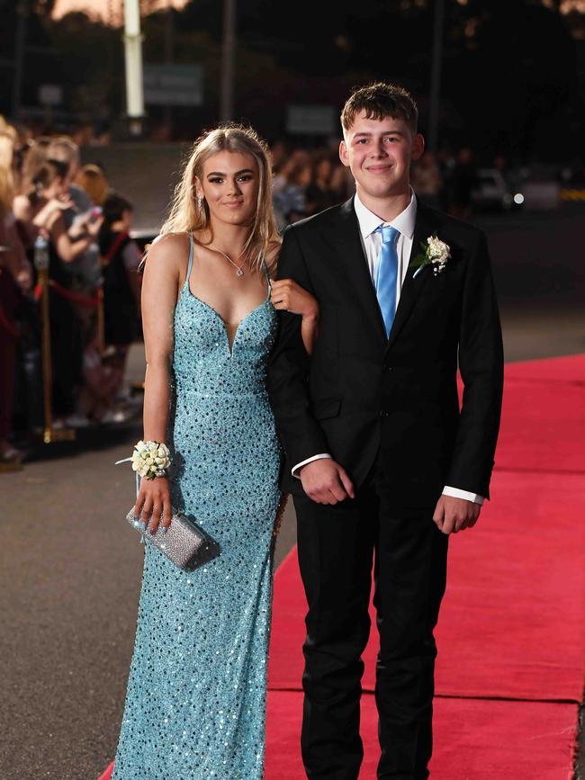 Phoenix Driver &amp; Jasmine Worthy at Xavier Catholic College year 12 formals. Picture: Patrick Woods.