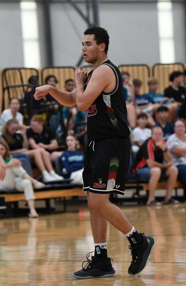 Southern Districts Spartans junior Lennon Bann. Picture: Highflyer Images/Basketball Queensland