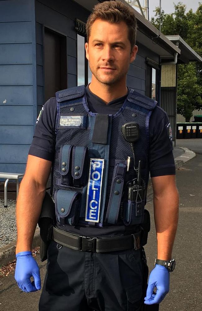 Neighbours actor Scott McGregor as Detective Mark Brennan. Picture: Instagram