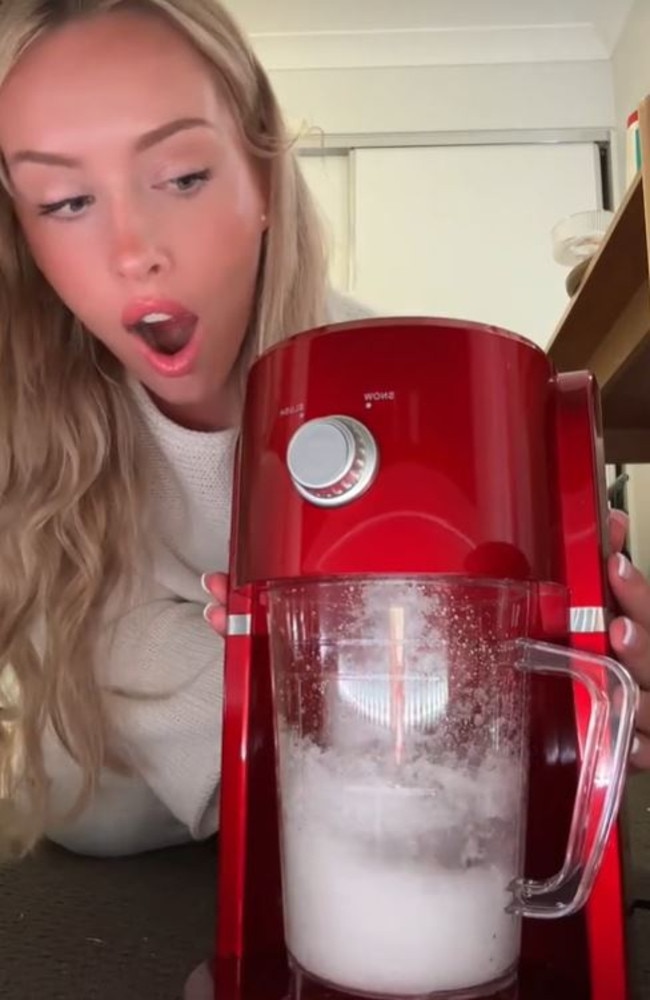 Chloe purchased the $45 Frozen Drink maker. Picture: TikTok/@chloe_dillon