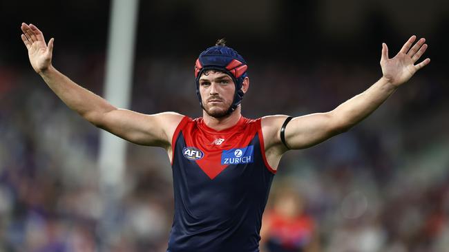 Angus Brayshaw has called time on his AFL career aged 28 due to ongoing battles with concussion. Picture: Michael Klein