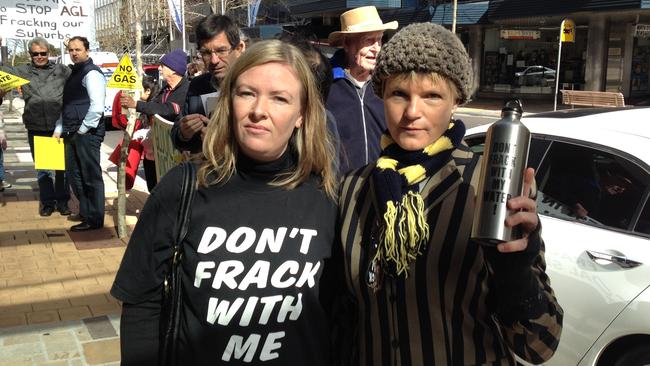 A peaceful protest outside AGL s headquarters in North Sydney has