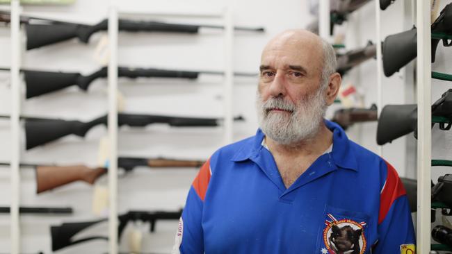 LOCK, STOCK &amp; BARREL: Ron Owen pictured in his Firearms shop Owens Guns in Gympie.