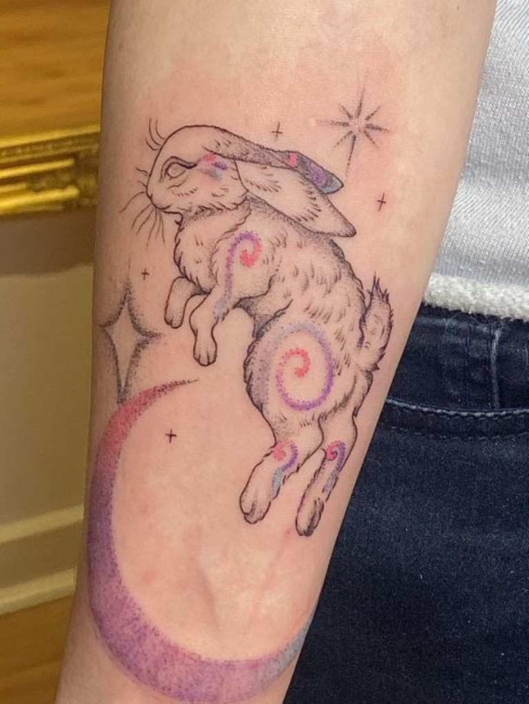 One of Abbey’s recent tattoos. Picture: Instagram. Picture: Instagram