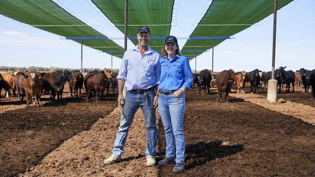 Cattle farmers Scott and Katie Lloyd. Picture: Igor Sapina.