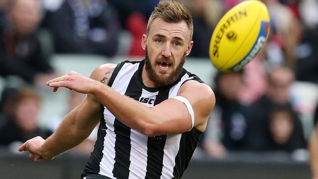 AFL Round 14. 24/06//2018. Collingwood v Carlton at the MCG. Collingwood's Lynden Dunn . Pic: Michael Klein