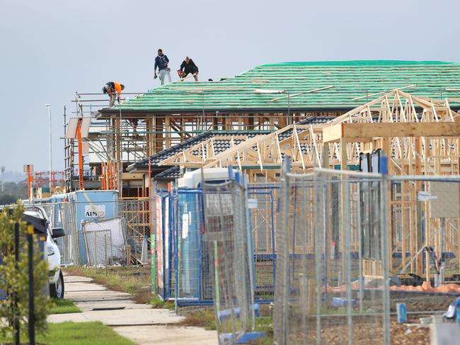 Houses under construction in Minta Estate Berwick. Picture: David Caird