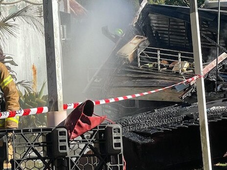 A home has been destroyed by fire in Mullumbimby. Picture: NSW Rural Fire Service.