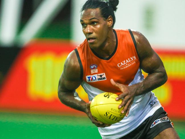 Mitchell Taylor of the NTFL rep side was named the best on ground for his performance against Woodville-West Torrens. Picture: Glenn Campbell