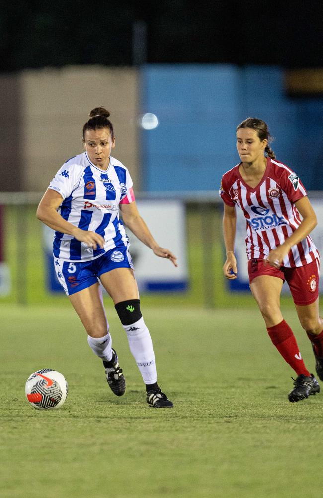 Action shots from the fifth annual GleNTi Cup between Hellenic AC and Darwin Olympic SC, June 3, 2025. Picture: Pema Tamang Pakhrin