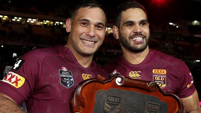 Justin Hodges was seen as a key factor in luring his Origin teammate Greg Inglis to the Broncos for the 2011 season. Picture: Adam Head