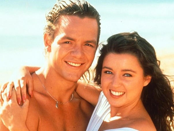 Mat Stevenson and Dannii Minogue on Home And Away.