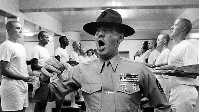 Lee Ermey, as Gunnery Sgt. Hartman, in <i>Full Metal Jacket. </i>Thursday, 9:35pm, SBS.