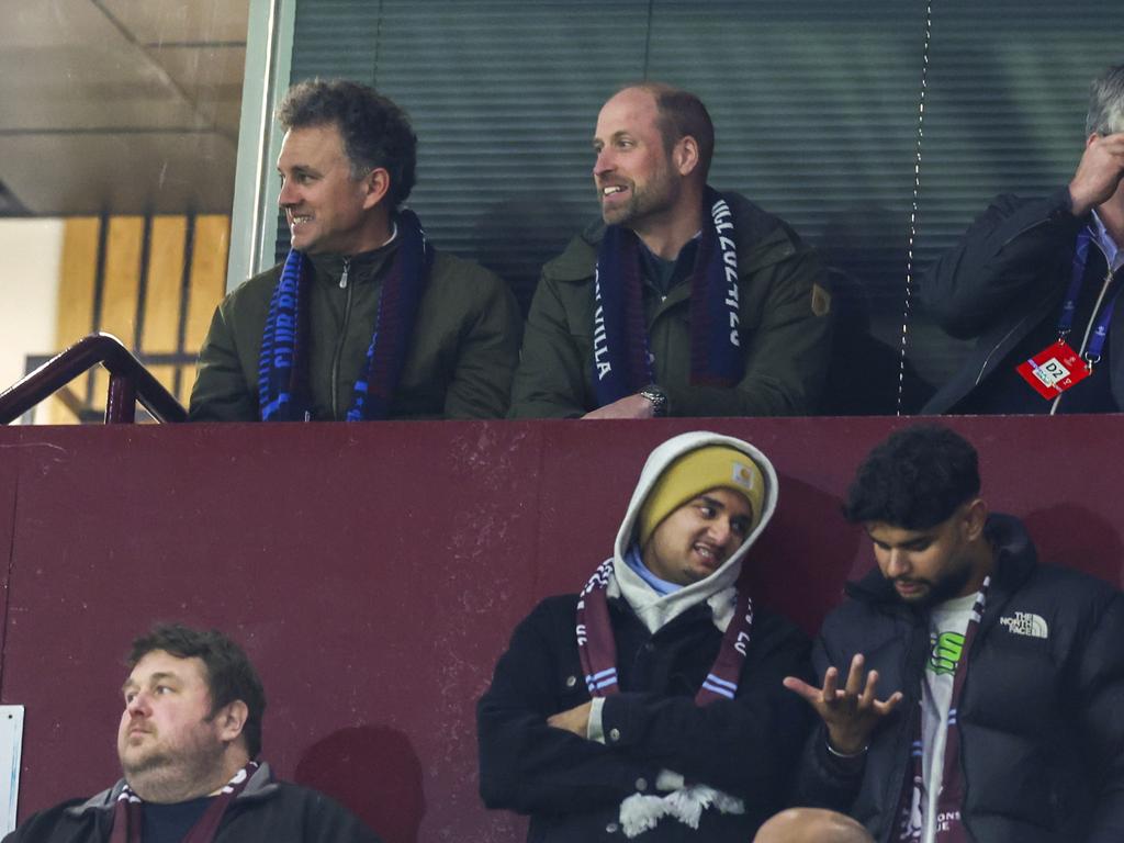 The royal is a lifelong fan of Aston Villa. Picture: AP Photo