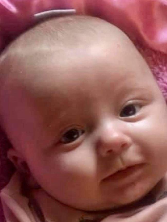 Three-month-old Jasmine Elizabeth Wilkes died at a Hamilton South unit in August, 2020. Tre James Rudolph who was looking after the child was jailed for manslaughter. Supplied.