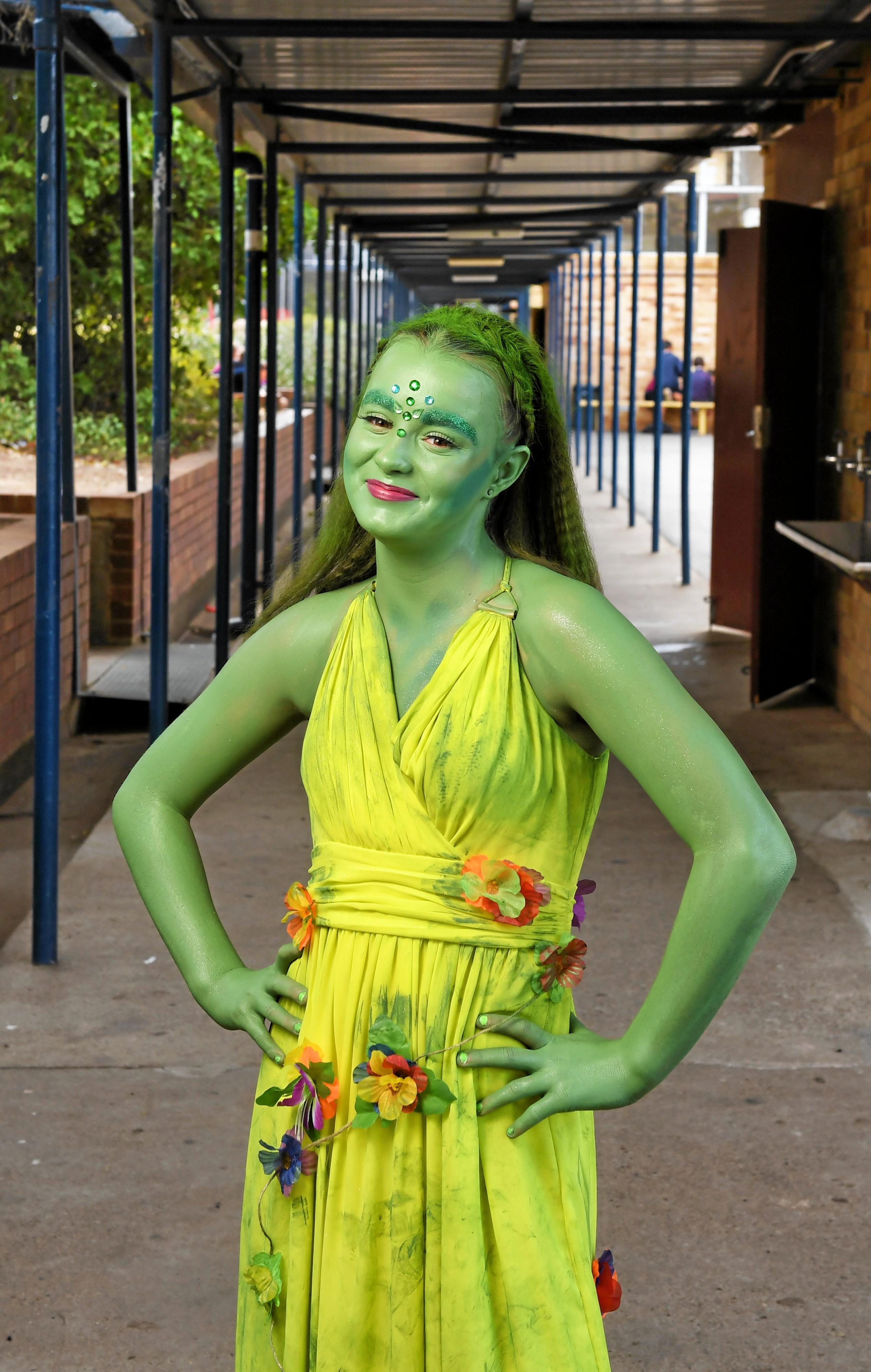 Ipswich State High School held their 10th Anniversary Hair and Beauty Showcase which will highlighted the work completed across the senior years in the HAB Program.  Students preparing for the event on Wednesday.  Larissa Dixon. Picture: Rob Williams