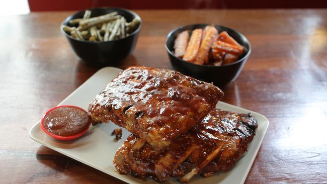 Ribs and sides at Big Roddy's Rippin' Rib Shack.