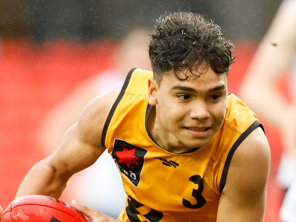 Malakai Champion is one of the top young Indigenous players eligible for this year’s draft. Picture: Russell Freeman/AFL Photos.