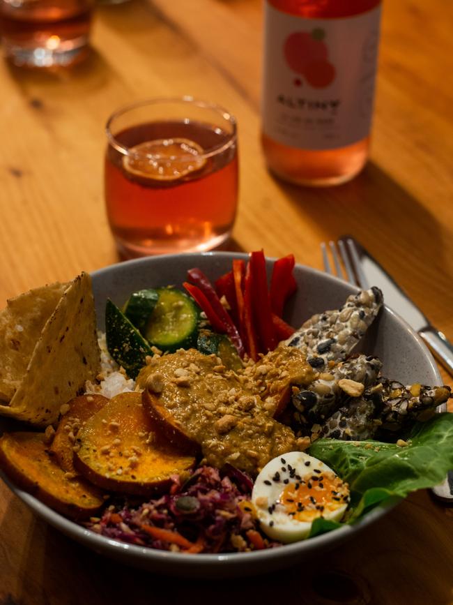 One of the healthy, nutritious meals guests were treated to at the Wild Wellness Method Retreat held at The Cove, near Devonport. Picture: Chris Crerar.