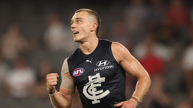 Patrick Cripps has enjoyed a strong pre-season that has him on track to return to the AFL’s elite. Picture: Getty Images