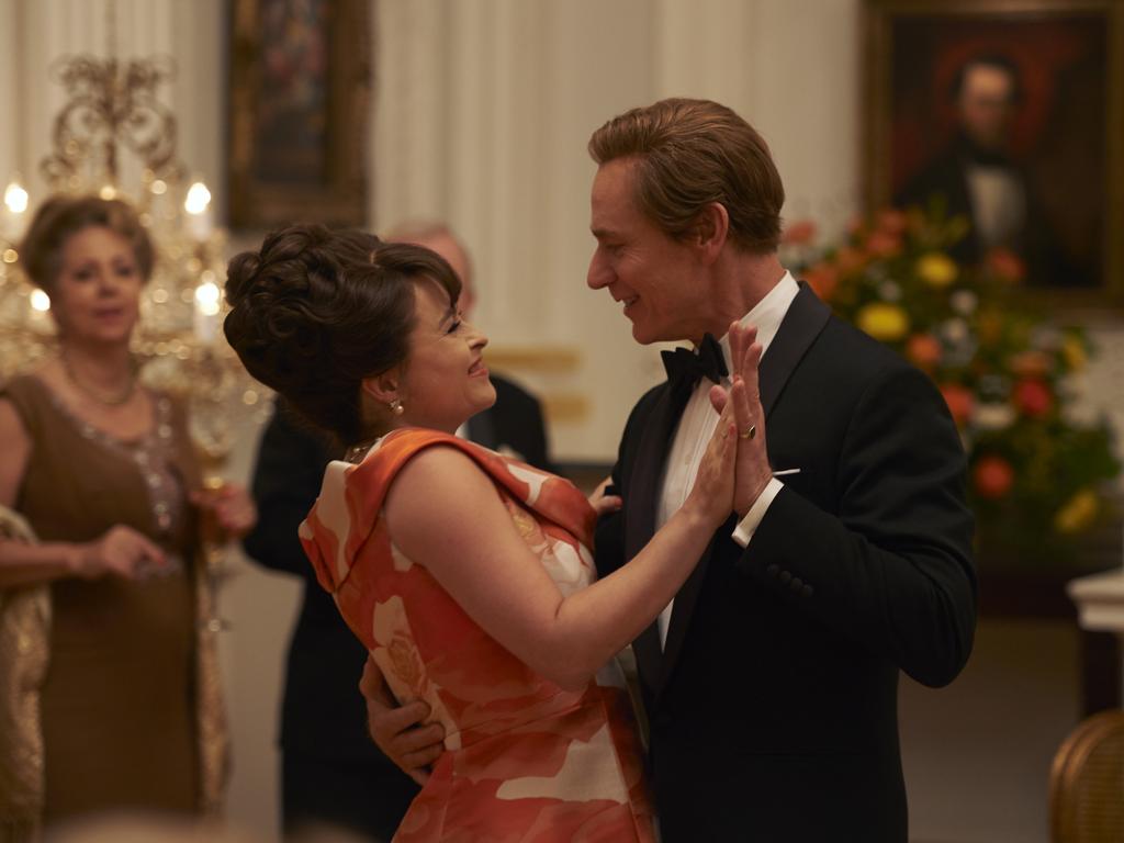 Helena Bonham-Carter and Ben Daniels as Princess Margaret and Lord Snowdon in the new series of The Crown Season 3. Picture: Netflix