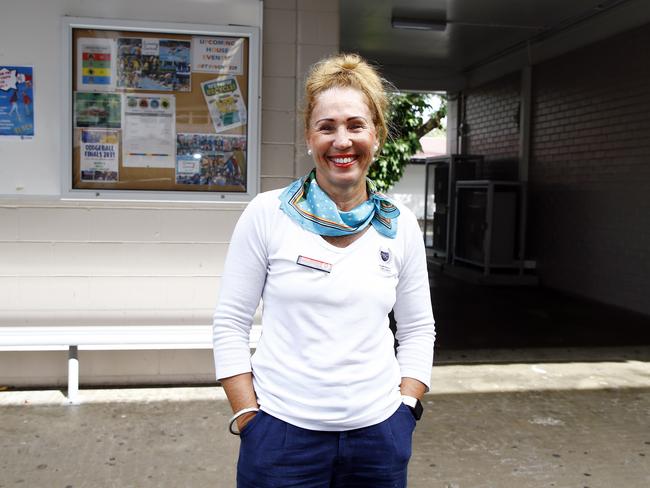 Michelle Alchin at her office, at the same spot where she once spent break time as a student. Picture: Tertius Pickard