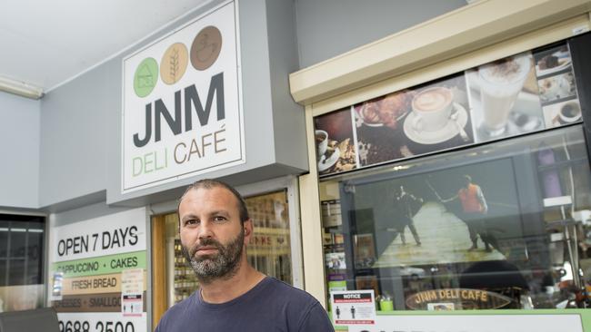 JNM Deli’s Joe Molluso is still keeping the business afloat. Picture: Troy Snook