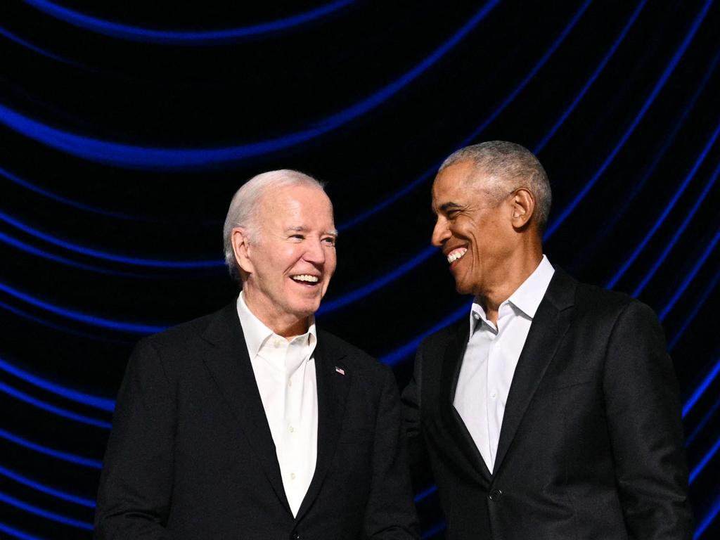 The pair appeared at a fundraiser in LA. Picture: Mandel Ngan/AFP