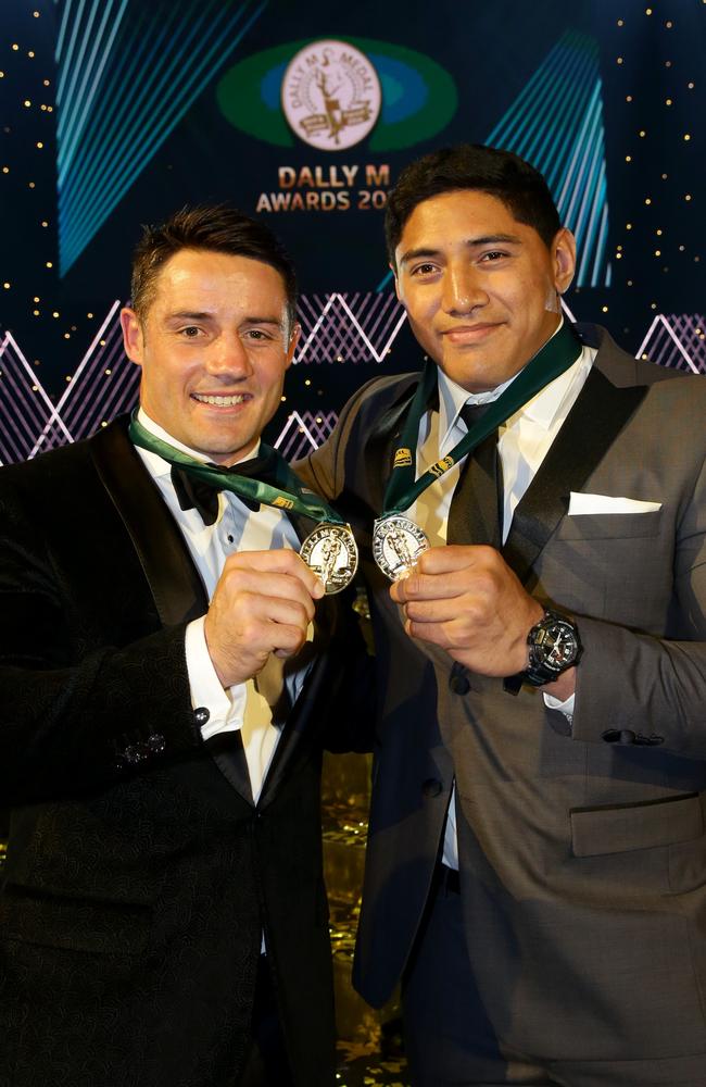 Dally M Joint winners Cooper Cronk and Jason Taumalolo. Picture: Gregg Porteous