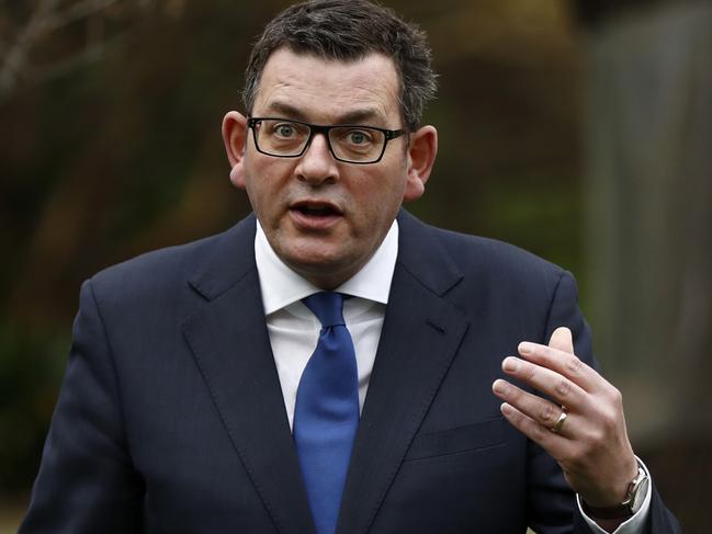 MELBOURNE, AUSTRALIA - AUGUST 05: Victorian Premier Daniel Andrews speaks to the media on August 05, 2021 in Melbourne, Australia. Lockdown restrictions will come into effect across Victoria as health authorities work to contain COVID-19 outbreaks linked to Sydney's delta strain coronavirus cluster. (Photo by Darrian Traynor/Getty Images)