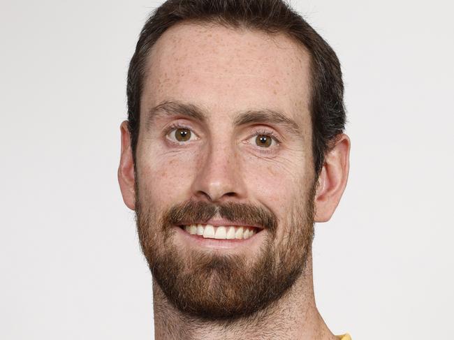 BRISBANE, AUSTRALIA - FEBRUARY 01: Darcy Gardiner of the Lions poses for a photo during the 2024 Brisbane Lions Official Team Photo Day at Brighton Holmes Arena on February 01, 2024 in Brisbane, Australia. (Photo by Dylan Burns/AFL Photos)