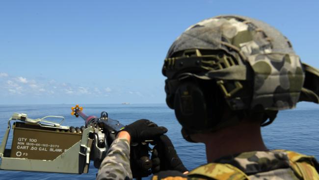 Operation Kakadu onboard the HMAS Perth. Picture: (A)manda Parkinson