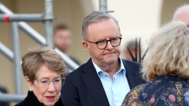 Anthony Albanese and NSW governor Margaret Beazley. Picture: Damian Shaw