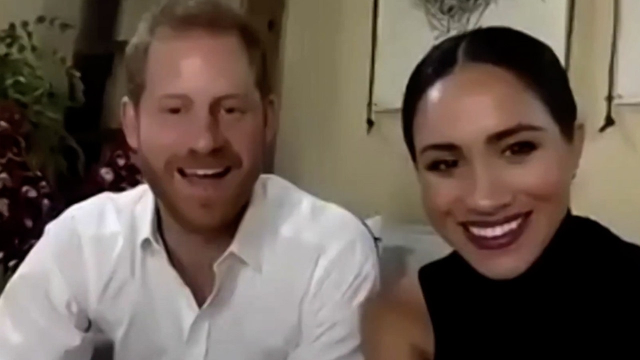 Harry and Meghan recently spoke to Pakistani activist Malala Yousafzai in a video call on International Day of the Girl. Picture: Twitter.