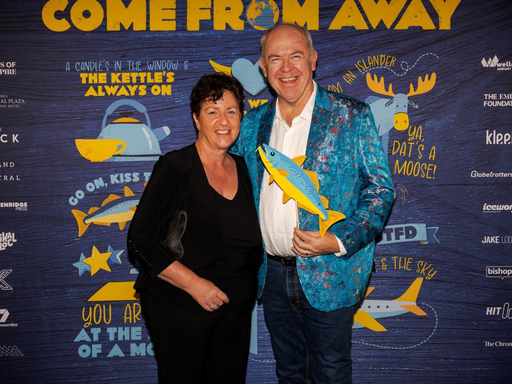 Amanda and Mike Brady at the opening night function for The Empire's Come From Away at The Rock, Friday, March 14, 2025. Picture: Hey Media