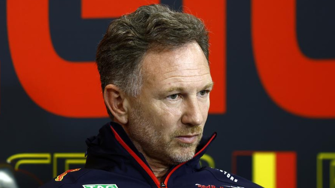 SPA, BELGIUM - JULY 28: Red Bull Racing Team Principal Christian Horner attends the Team Principals Press Conference after practice ahead of the F1 Grand Prix of Belgium at Circuit de Spa-Francorchamps on July 28, 2023 in Spa, Belgium. (Photo by Francois Nel/Getty Images)