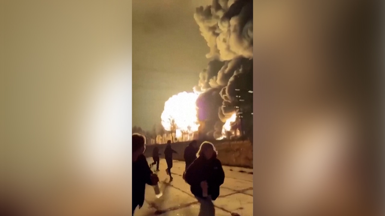 Fire at major Russian oil refinery after Ukrainian drone attack