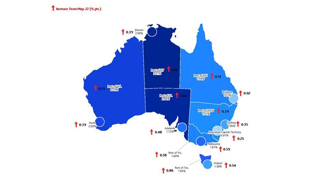 Supplied: Moody’s Mortgage delinquency map