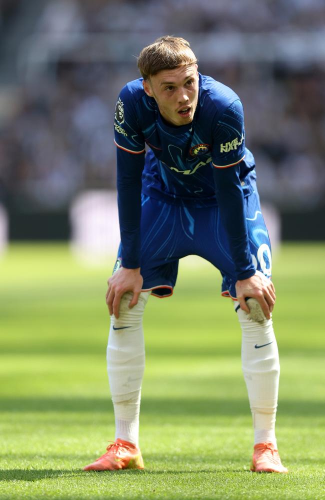 Cole Palmer reacts during Chelsea’s defeat to Newcastle United. Picture: Getty
