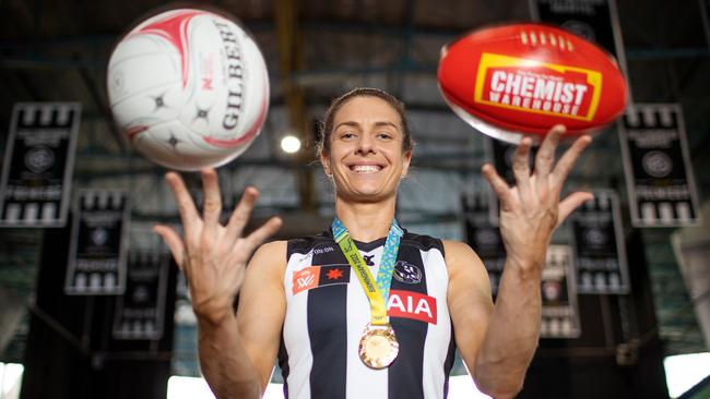 Collingwood AFLW player Ash Brazill is now a full-time footy player.