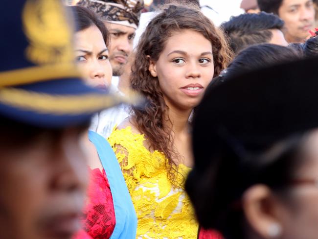 Heather Mack joins inmates for celebrations on Indonesia's Independence Day.