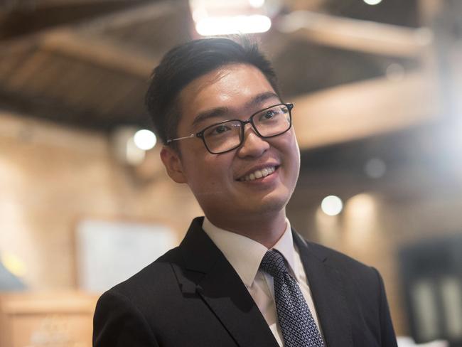 In this Aug. 14, 2018, photo, Andy Chan, founder of the Hong Kong National Party, speaks during a luncheon at the Foreign Correspondents Club in Hong Kong. Authorities in Hong Kong have taken an unprecedented step against separatist voices by banning a political party that advocates independence for the southern Chinese territory on national security grounds. Hong Kongâ€™s secretary for security, John Lee, announced Monday, Sept. 24, that the Hong Kong National Party will be prohibited from operation. (Paul Yeung/Pool Photo via AP)