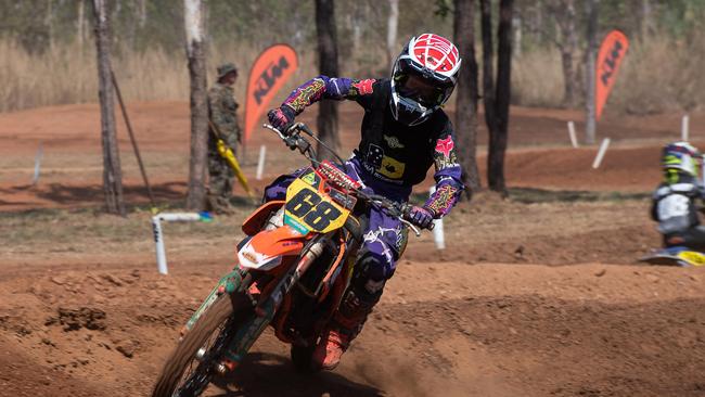 Charlie Butler #68 at the 2023 KTM Australian Junior Motocross Championships, Darwin, NT, Australia. Picture: Pema Tamang Pakhrin