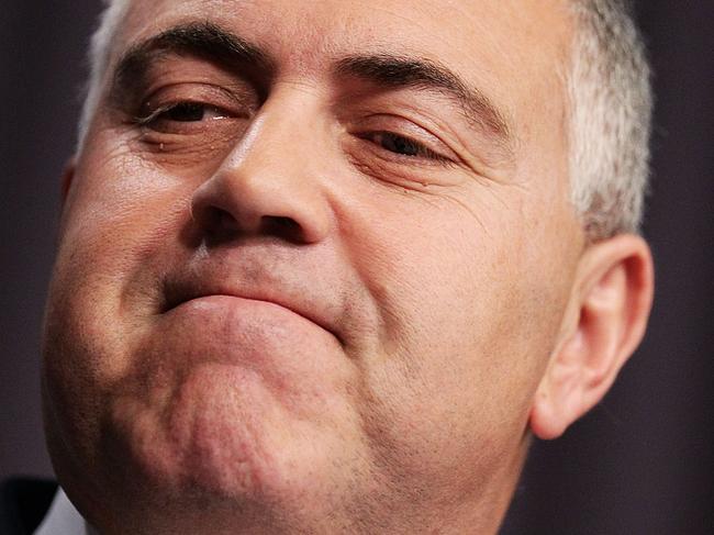 CANBERRA, AUSTRALIA - SEPTEMBER 16: Treasurer Joe Hockey speaks to the media during a press conference with ATO Commissioner of Taxation Chris Jordan at Parliament House on September 16, 2015 in Canberra, Australia. Malcolm Turnbull was sworn in as Prime Minister of Australia on Tuesday, replacing Tony Abbott following a leadership ballot on Monday night. (Photo by Stefan Postles/Getty Images)