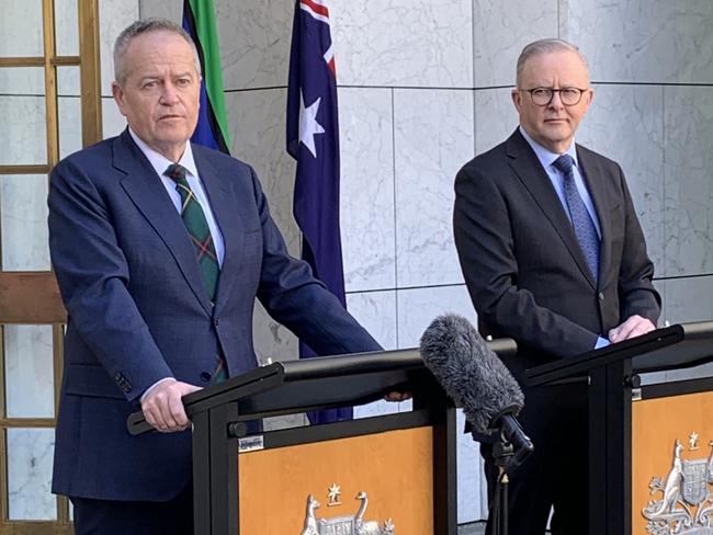 CANBERRA, AUSTRALIA. NewsWire Photos.SEPTEMBER 5TH, 2024. Former federal Labor leader Bill Shorten announces his retirement in at Parliament House in Canberra. Picture: NewsWire