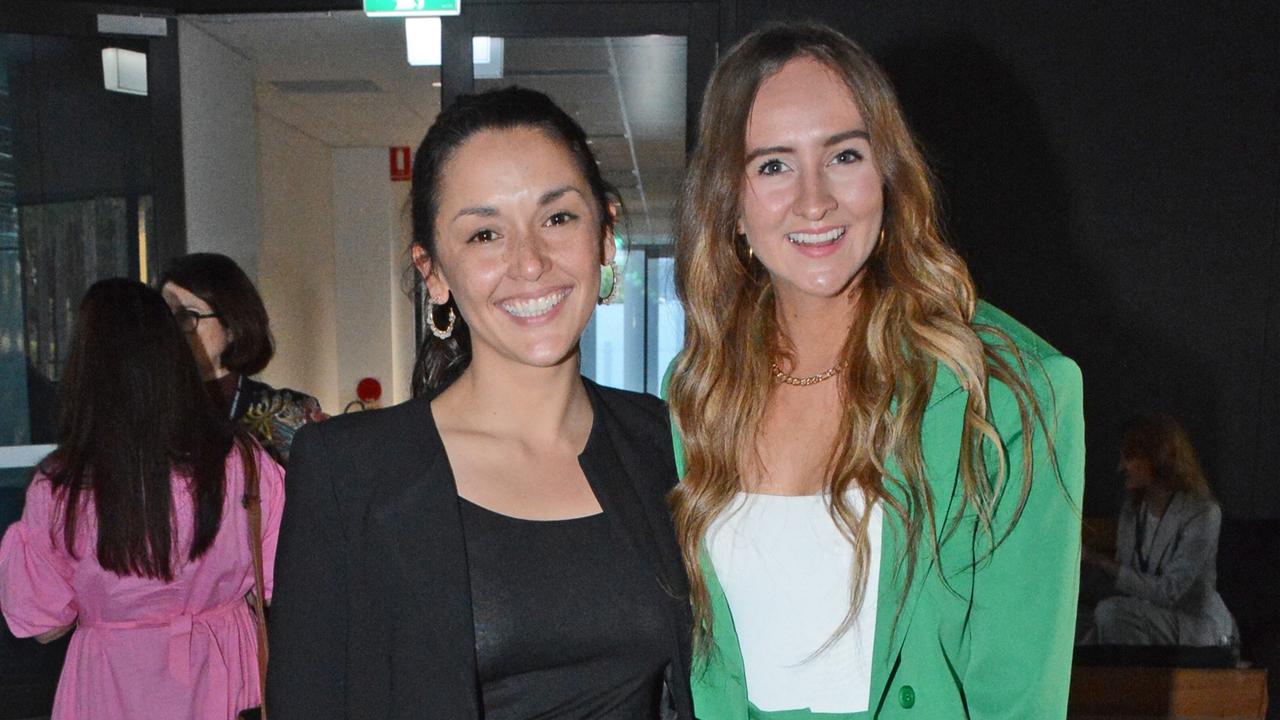 Vidya Newman and Georgina Humphries at Women in Media conference at Bond University, Robina. Pic: Regina King