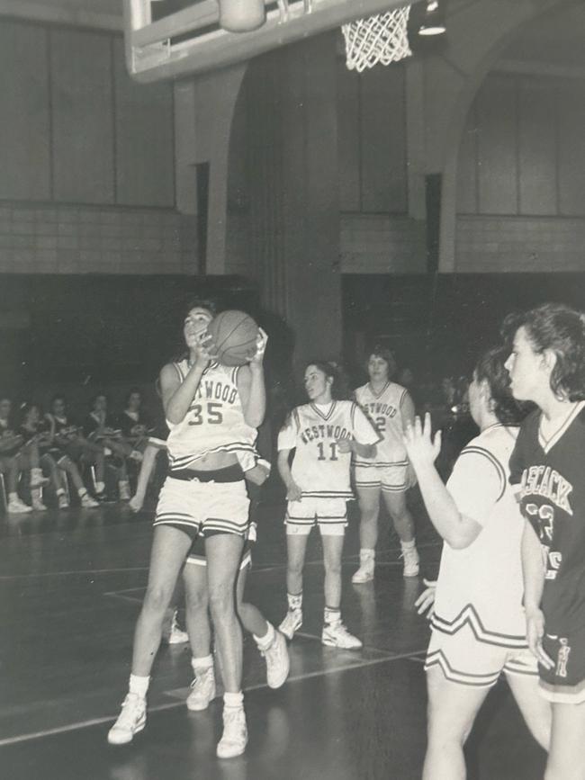 Sager played basketball in high school and college. Picture: Supplied